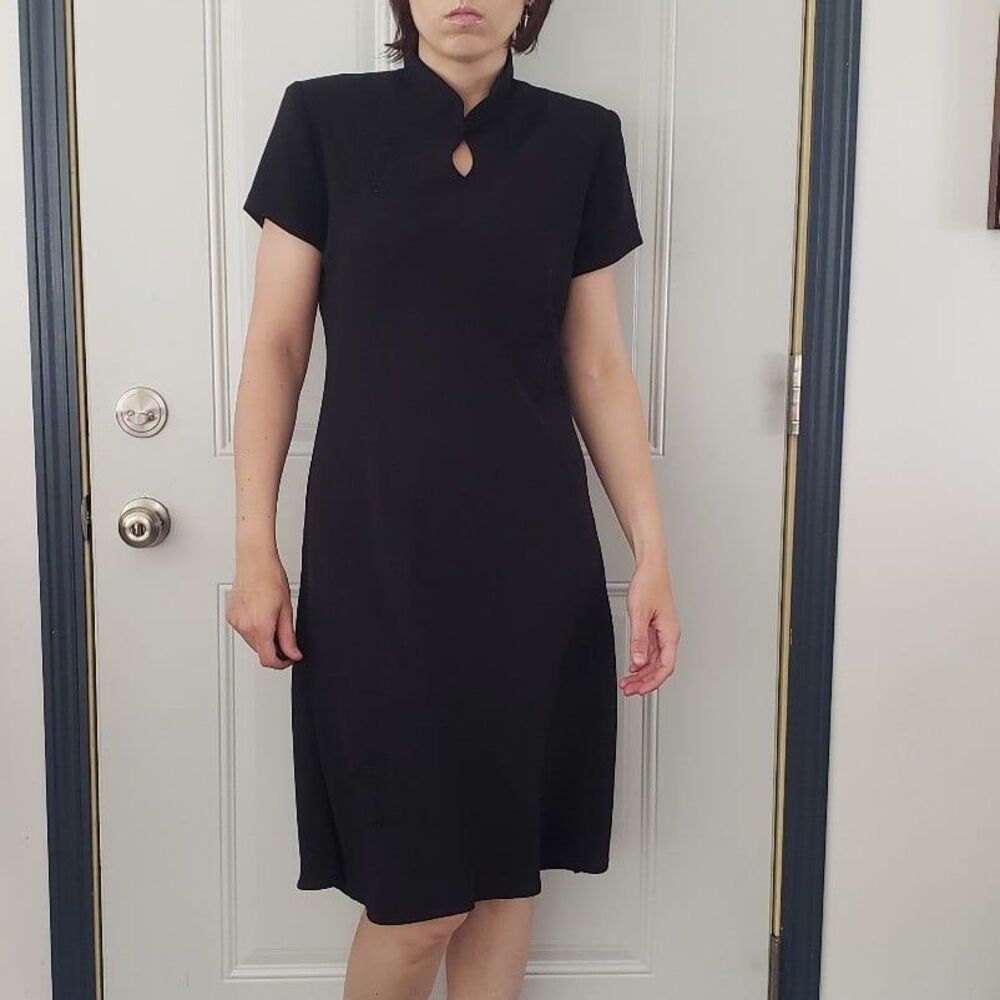 Y2K Asian Inspired Black Dress
